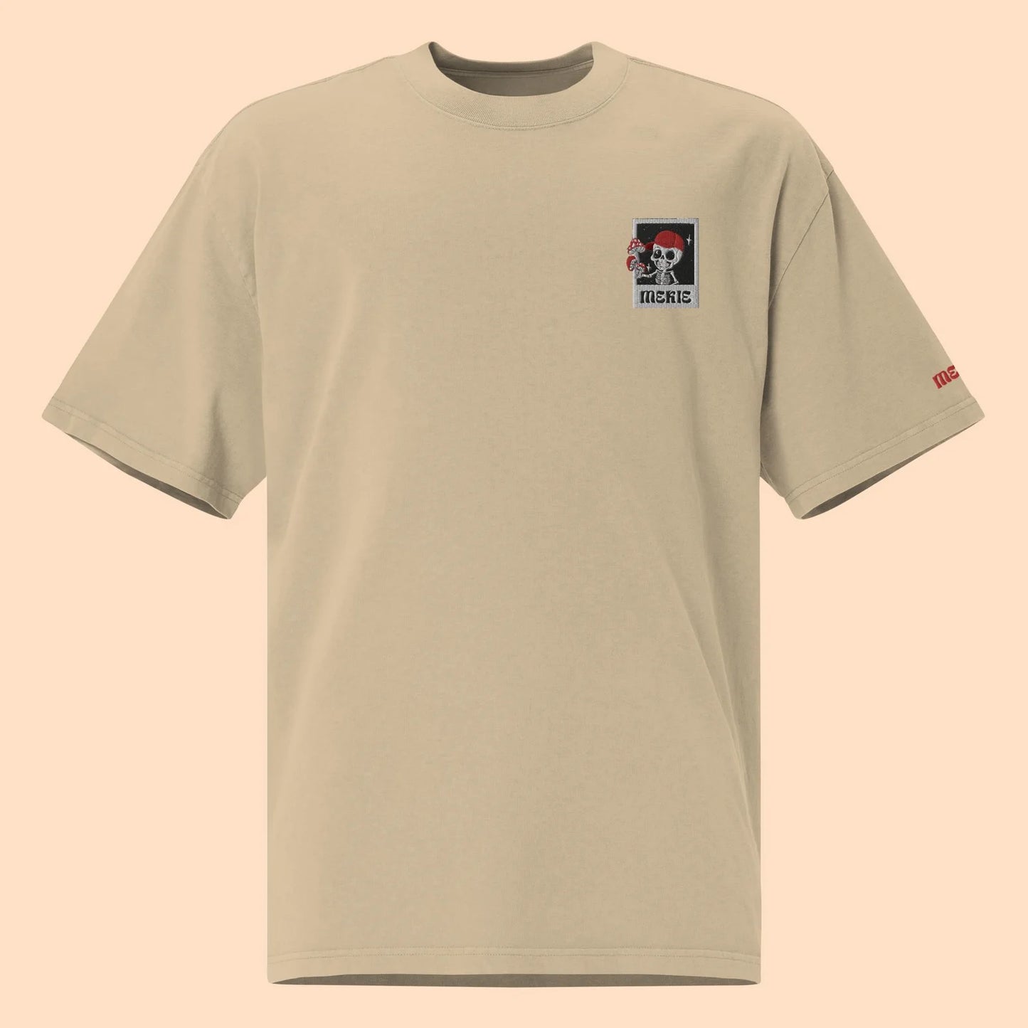 T-shirt Oversize – Esqueleto Bordado